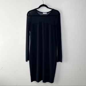 Anatomie Dress Long Sleeve Mesh Bodycon